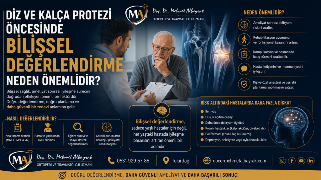 Diz ve Kalça Protezi Öncesinde Bilişsel Değerlendirme Neden Önemlidir?