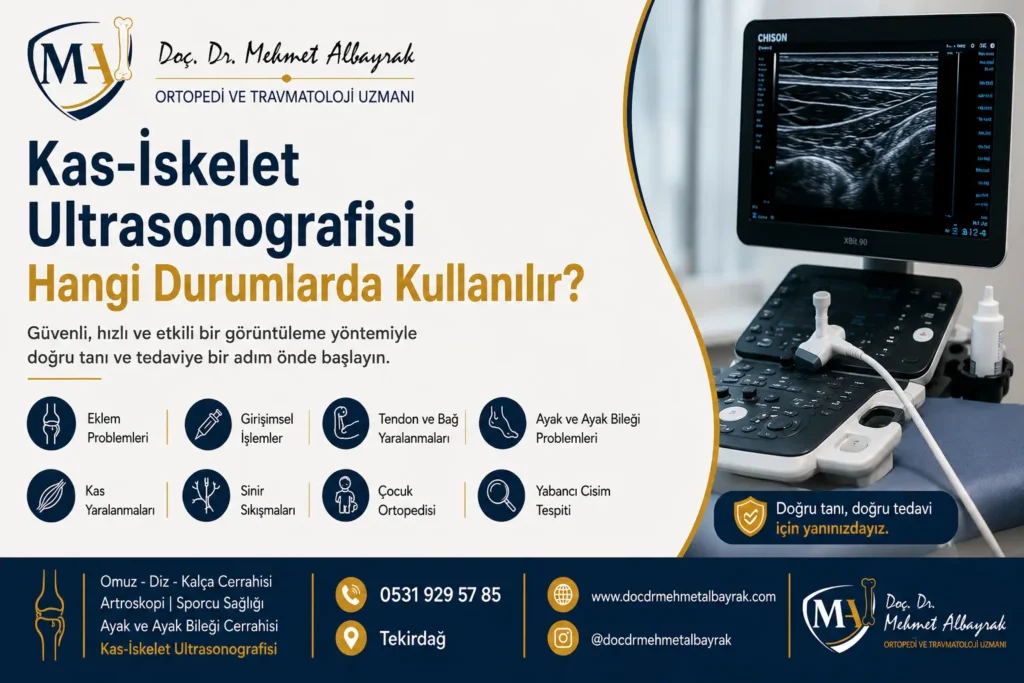 Kas-iskelet sistemi ultrasonografisi ile eklem, tendon, bağ ve kas problemlerinin değerlendirilmesi