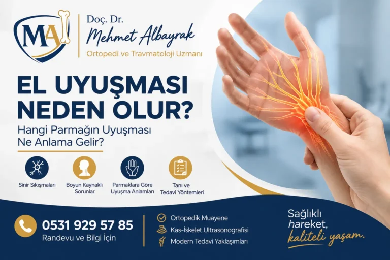 El Uyuşması Neden Olur? Hangi Parmak Neden Uyuşur?